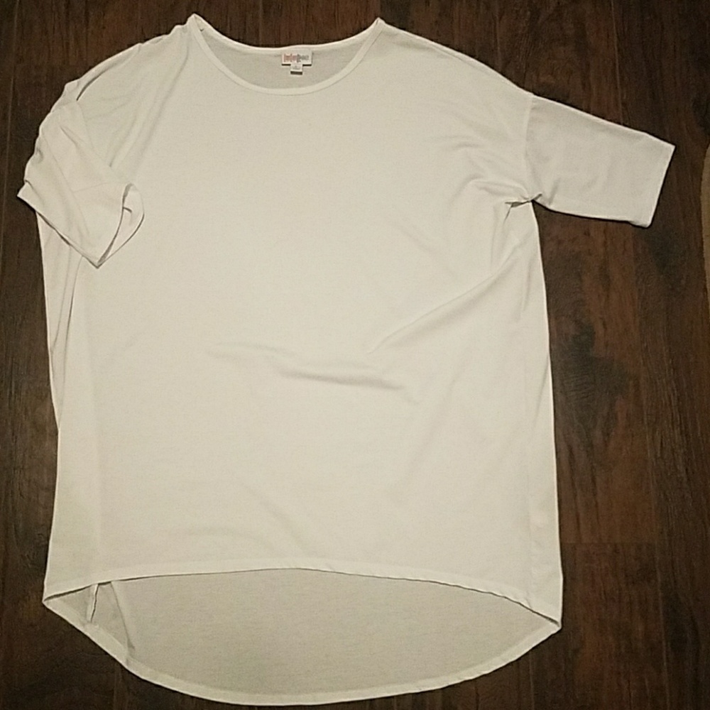 L SOLID WHITE LULAROE IRMA